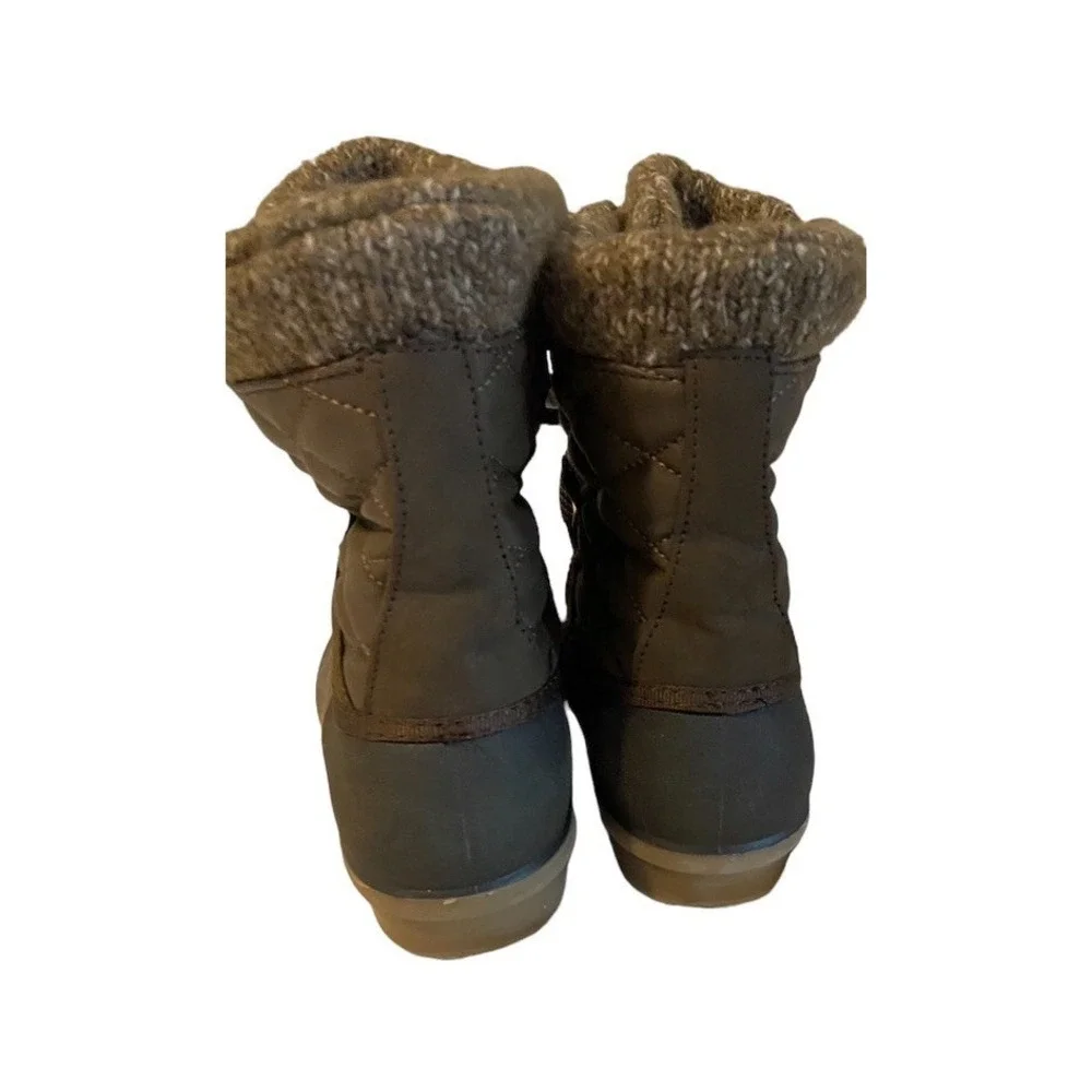 Baretraps‎ Womens Quilted Duck Boots Brown Lace Up Winter Rain Gorpcore Size 7